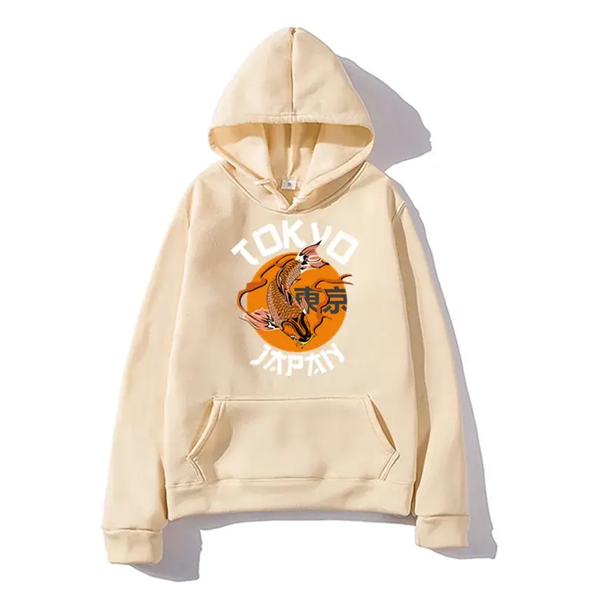 Tokyo Jigro Printed Orange Hoodie for Men - Image 2
