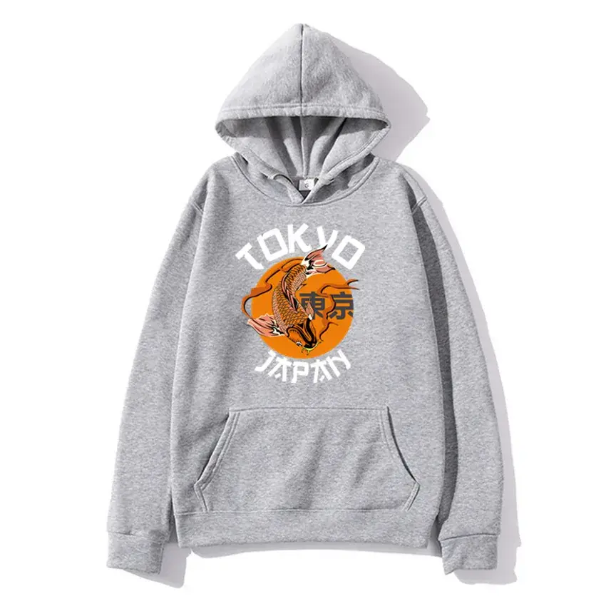 Tokyo Jigro Printed Orange Hoodie for Men - Image 6