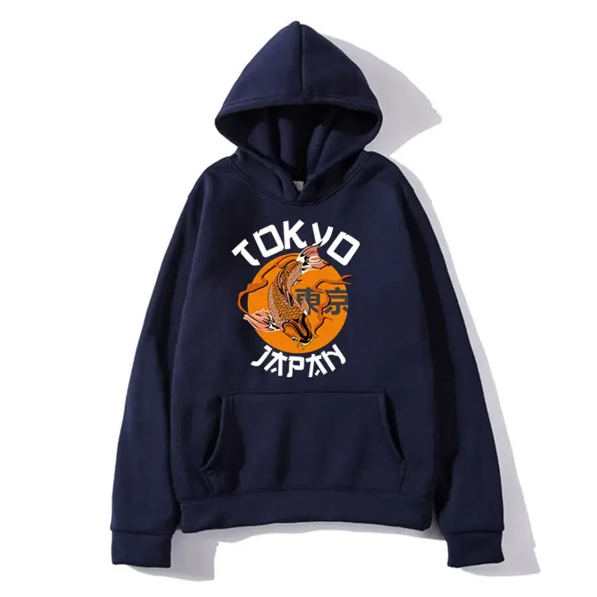 Tokyo Jigro Printed Orange Hoodie for Men - Image 9