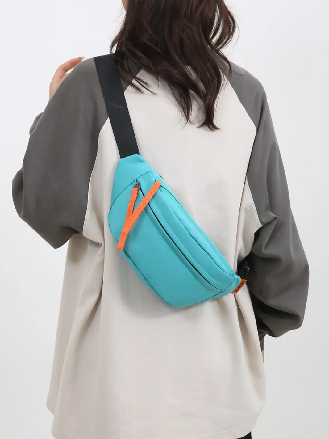 Turquoise Japanese Style Waist Bag for Men - Image 9