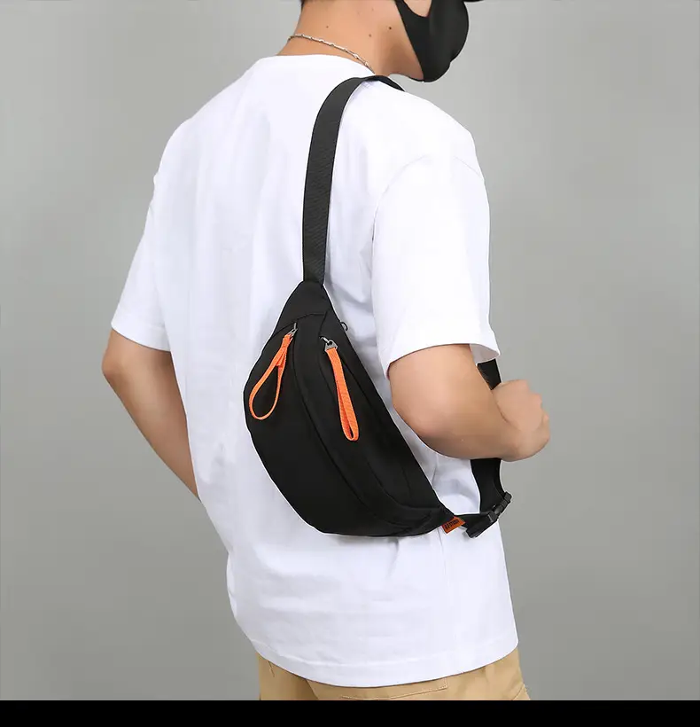 Turquoise Japanese Style Waist Bag for Men — feature 13