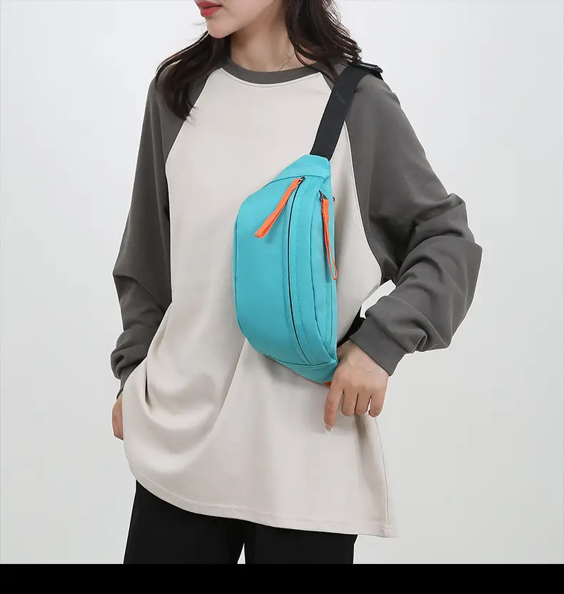 Turquoise Japanese Style Waist Bag for Men — feature 17