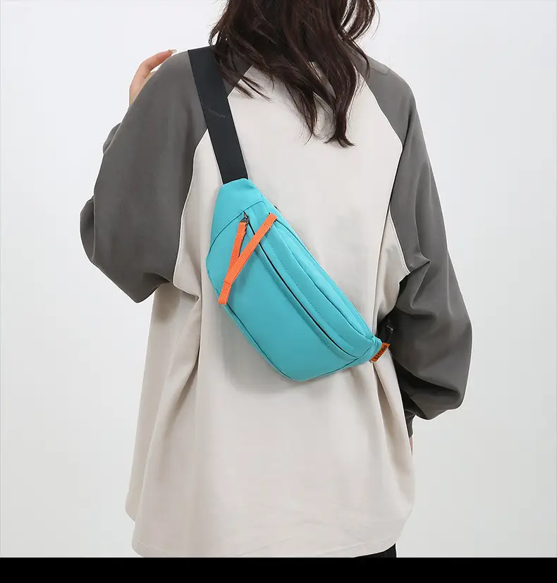 Turquoise Japanese Style Waist Bag for Men — feature 19