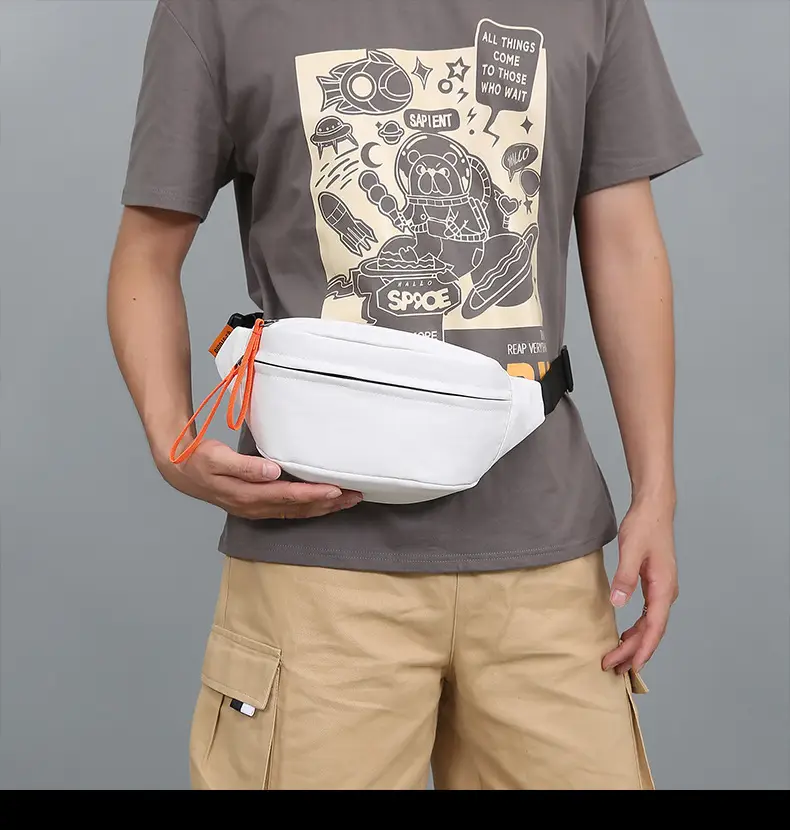 Turquoise Japanese Style Waist Bag for Men — feature 24
