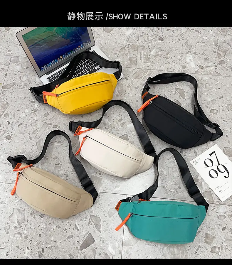 Turquoise Japanese Style Waist Bag for Men — feature 25