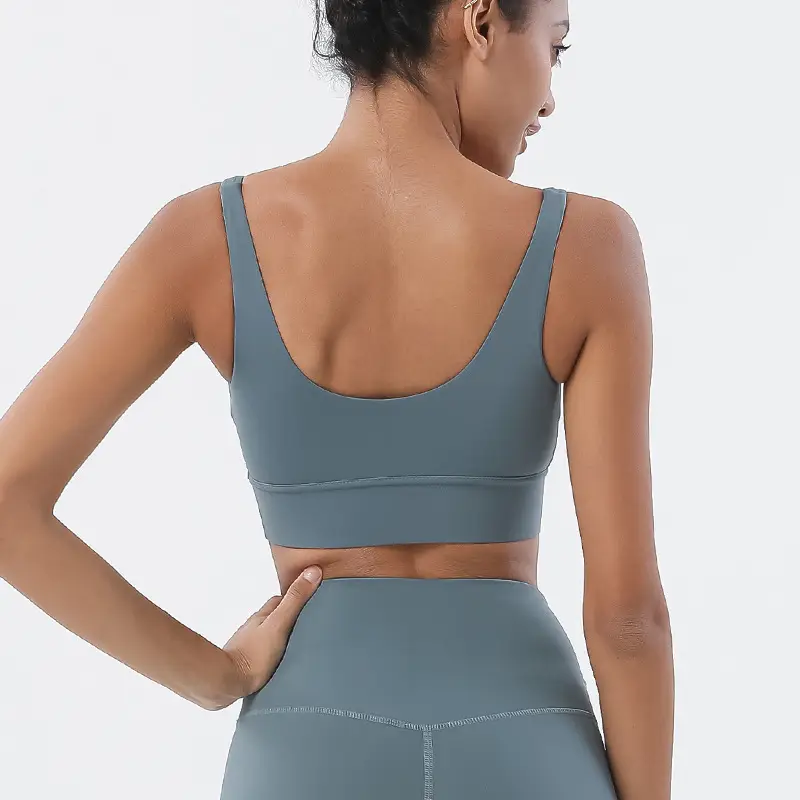 Diamond Double-Sided Brushed Deep V Back Sports Bra Shockproof Push-Up Yoga Sports All-In-One Bra Fitness Vest