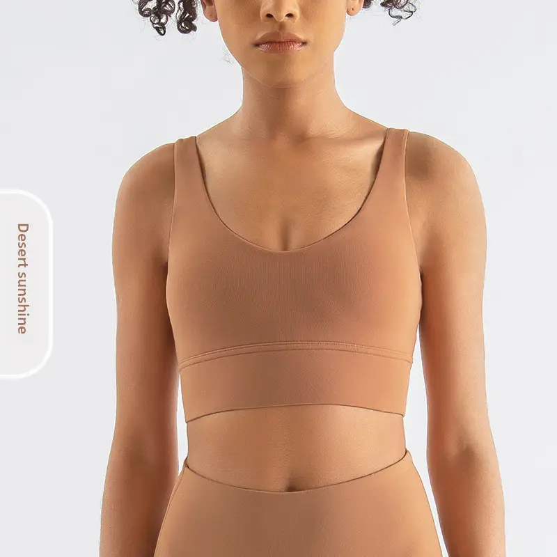 Diamond Double-Sided Brushed Deep V Back Sports Bra Shockproof Push-Up Yoga Sports All-In-One Bra Fitness Vest