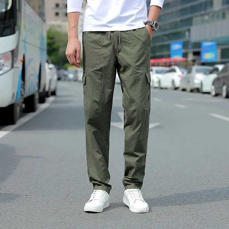 Men's Thin Casual Pants Spring Autumn Green - Image 5