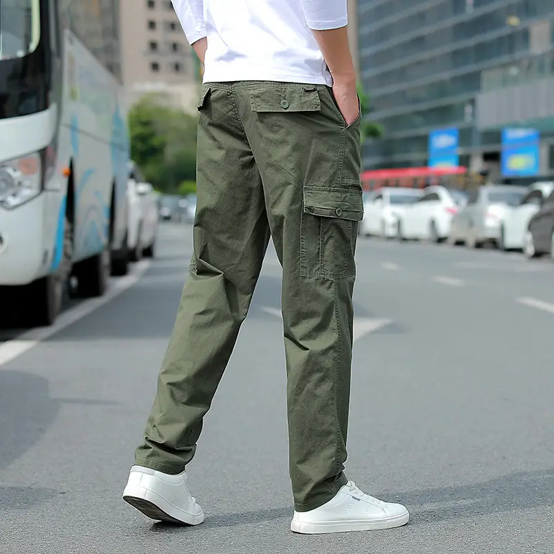 Men's Thin Casual Pants Spring Autumn Green - Image 6