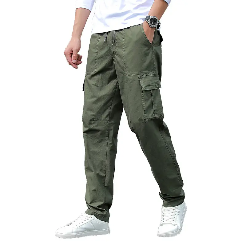 Men's Thin Casual Pants Spring Autumn Green - Image 9