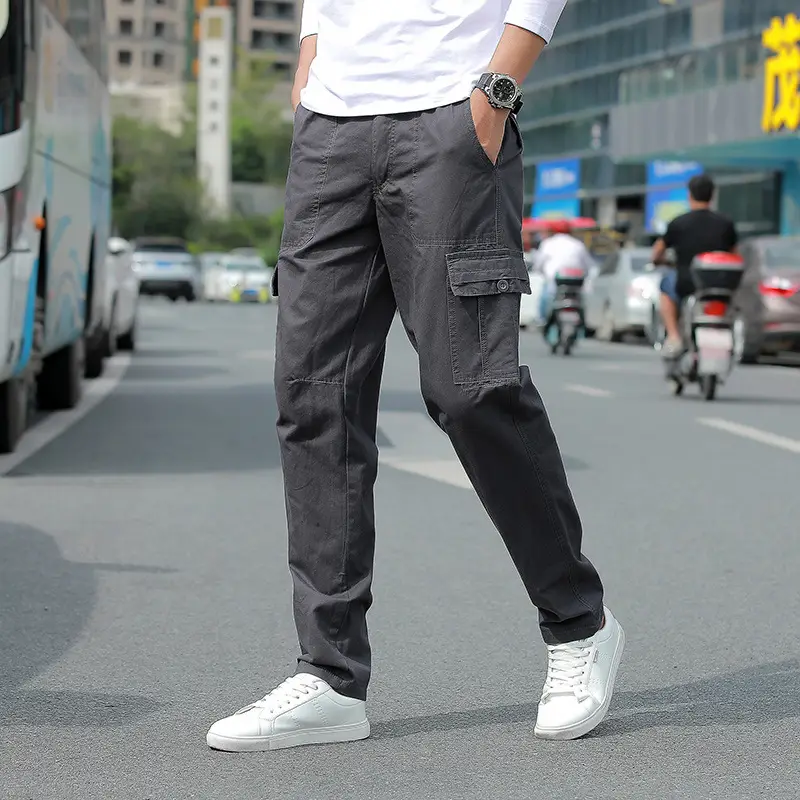 Men's Thin Casual Pants Spring Autumn Green - Image 2