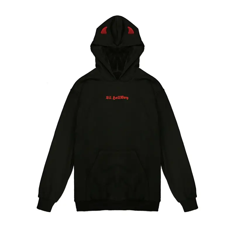 Korean Style Little Devil Hooded Sweatshirt for Women - Image 5