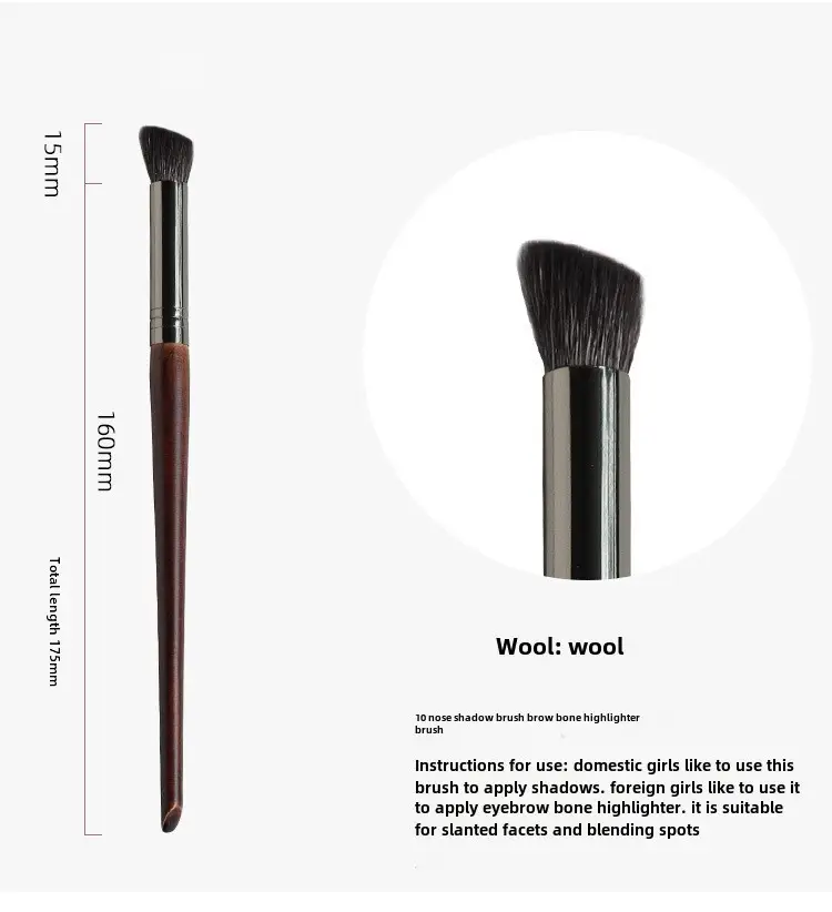 Real Wool Eye Shadow Foundation Brush Set for Makeup Blending - Image 10