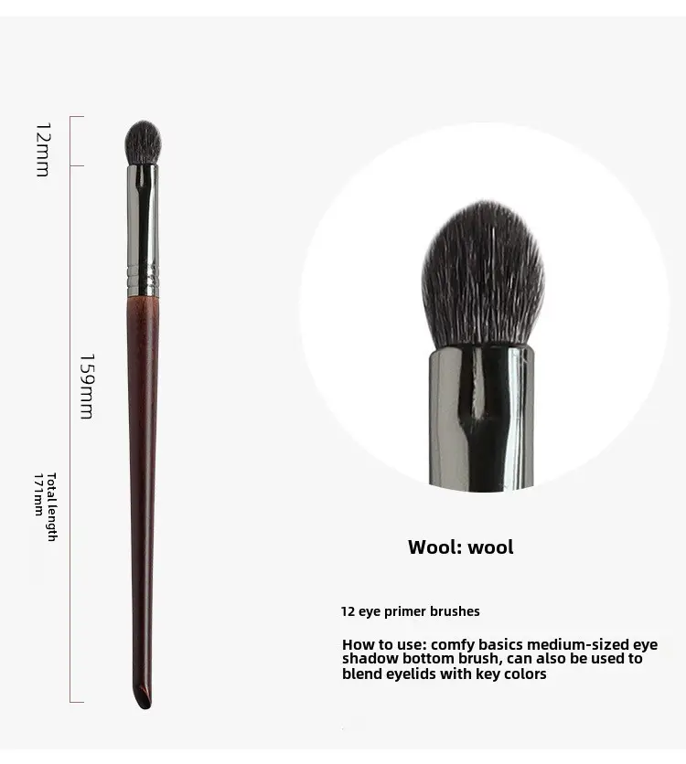 Real Wool Eye Shadow Foundation Brush Set for Makeup Blending - Image 12