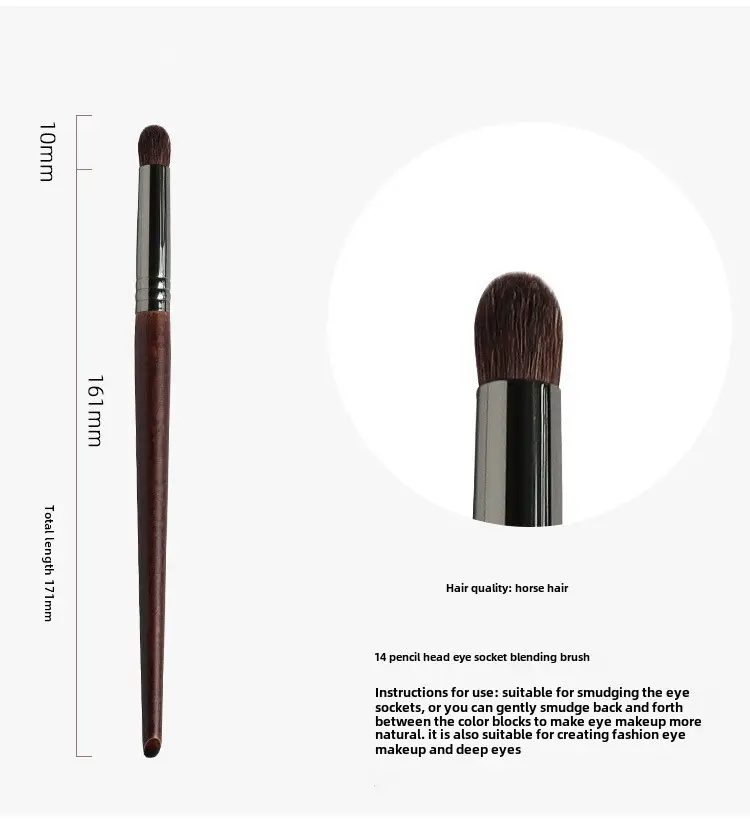 Real Wool Eye Shadow Foundation Brush Set for Makeup Blending - Image 14