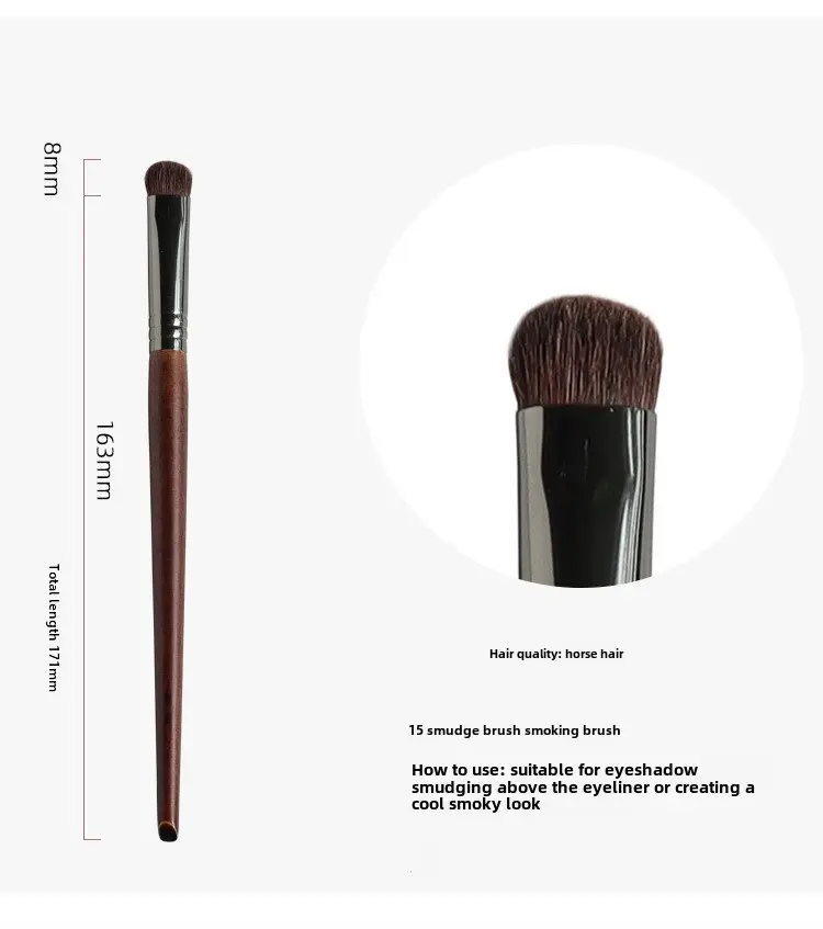 Real Wool Eye Shadow Foundation Brush Set for Makeup Blending - Image 15
