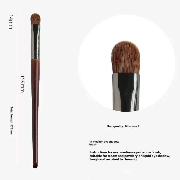 Real Wool Eye Shadow Foundation Brush Set for Makeup Blending - Image 17