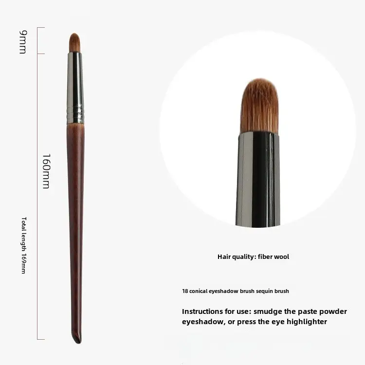 Real Wool Eye Shadow Foundation Brush Set for Makeup Blending - Image 18