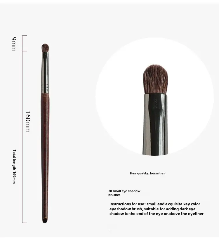 Real Wool Eye Shadow Foundation Brush Set for Makeup Blending - Image 20