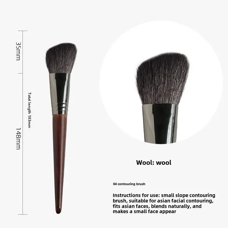 Real Wool Eye Shadow Foundation Brush Set for Makeup Blending - Image 4
