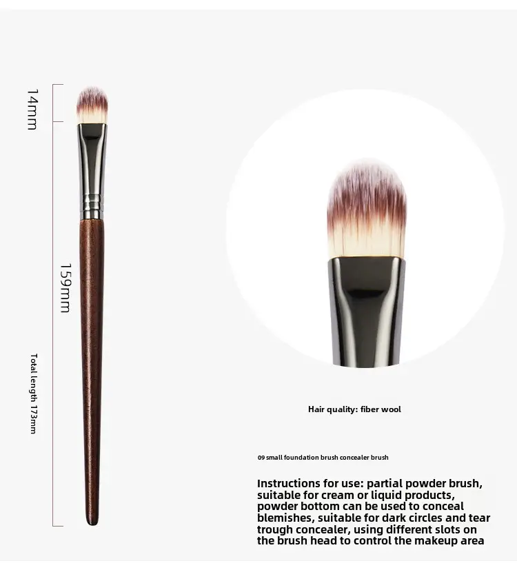 Real Wool Eye Shadow Foundation Brush Set for Makeup Blending - Image 9