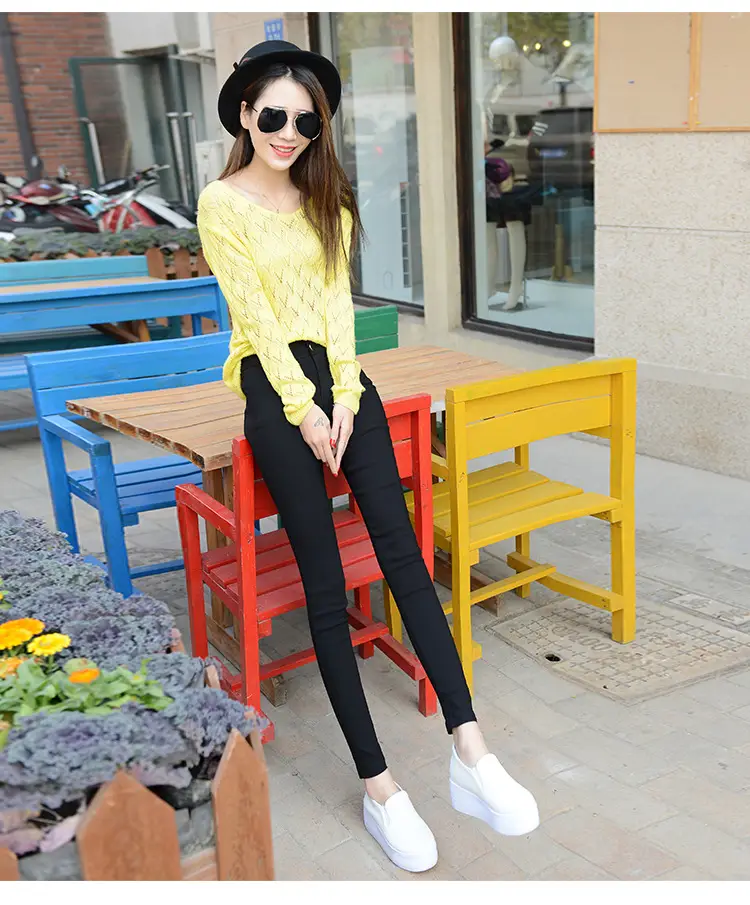 Women's Slim Black High Waist Pencil Pants Autumn 2023 — feature 11