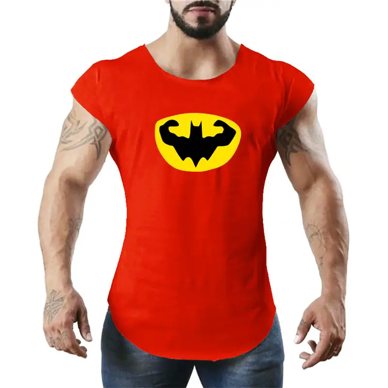 Men's Black Sleeveless Gym Vest T-Shirt
