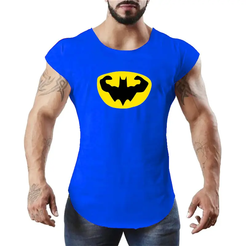 Men's Black Sleeveless Gym Vest T-Shirt