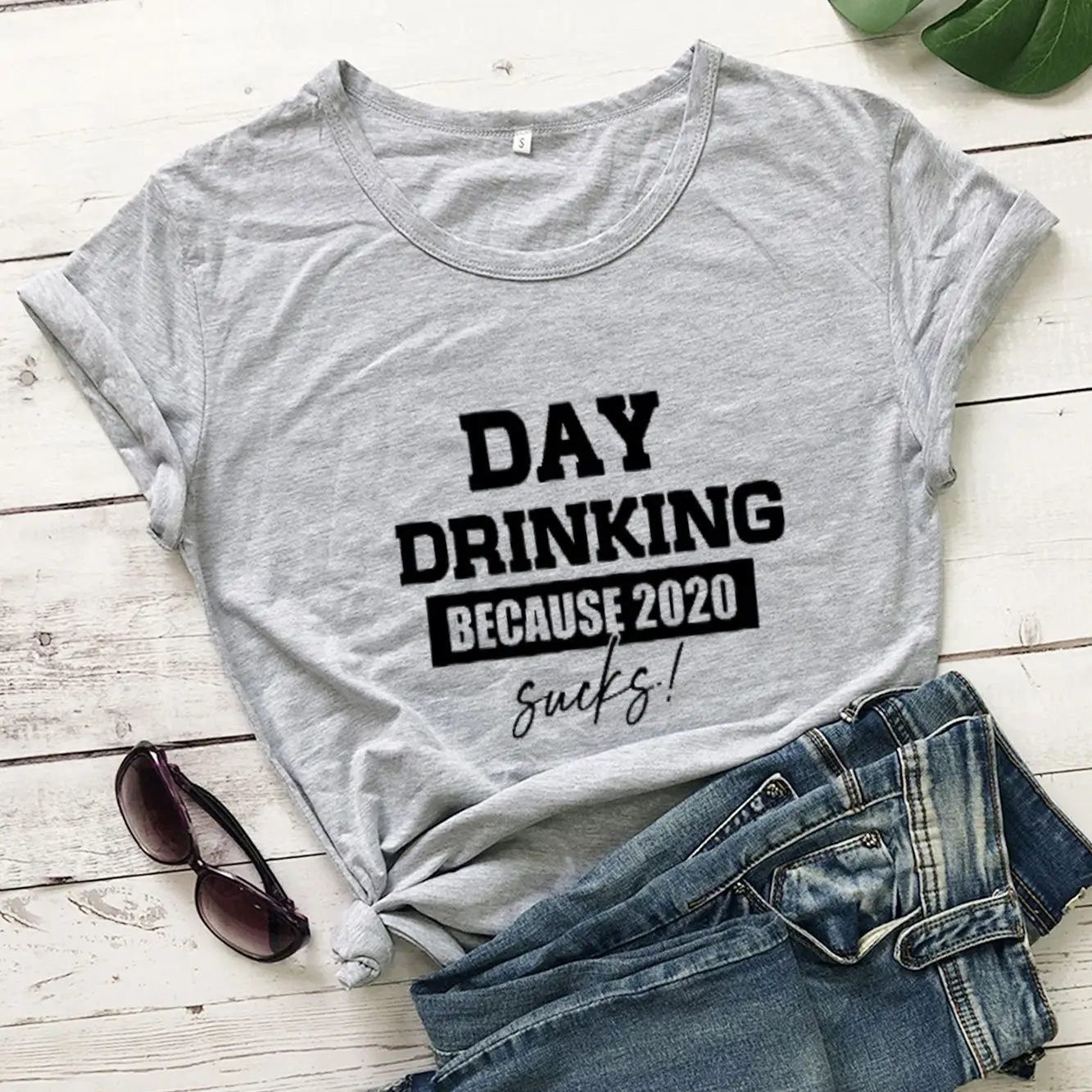 Day Drinking T-Shirt 2020 Buckle Yellow - Image 2