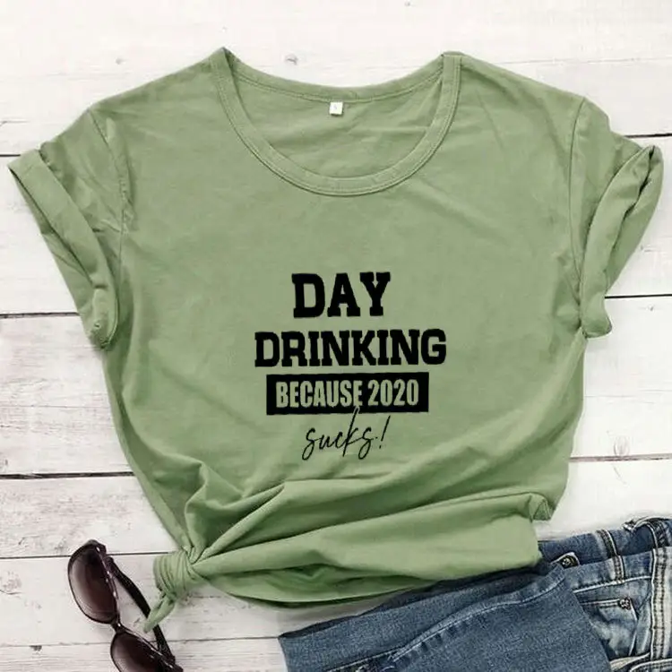 Day Drinking T-Shirt 2020 Buckle Yellow - Image 3