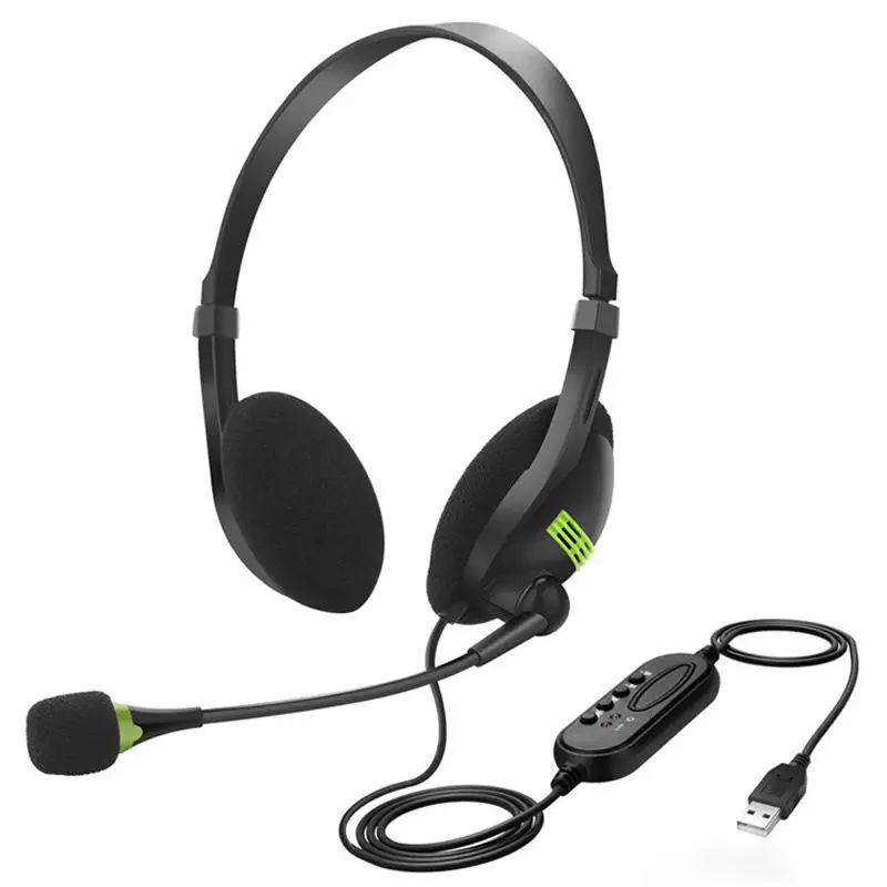 Factory Direct Approved USB Headset with Mic Boom