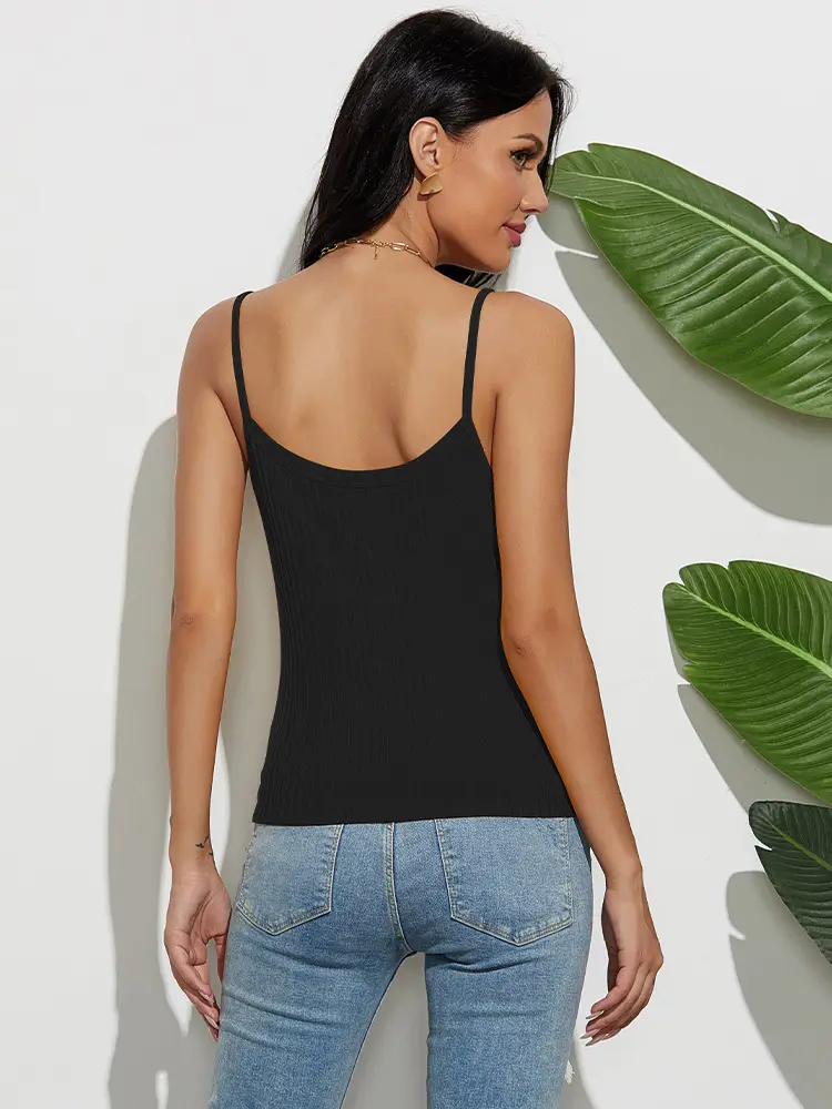 Sexy Knotted V Neck Vest with Breasts & Jeans