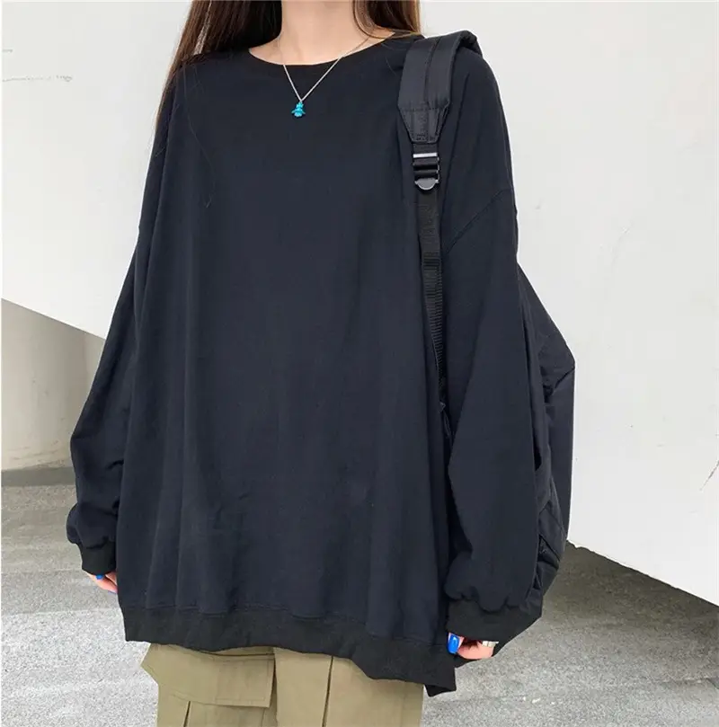 2025 Korean Style Loose White Long Sleeve Sweatshirt Women — feature 18