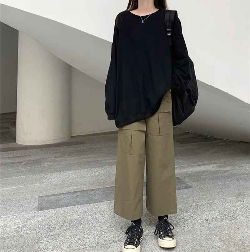 2025 Korean Style Loose White Long Sleeve Sweatshirt Women — feature 20