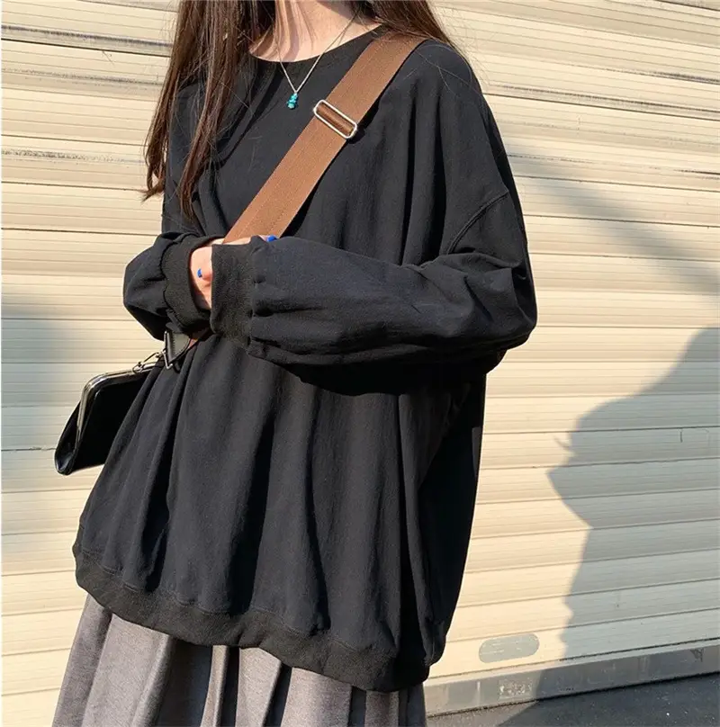 2025 Korean Style Loose White Long Sleeve Sweatshirt Women — feature 22