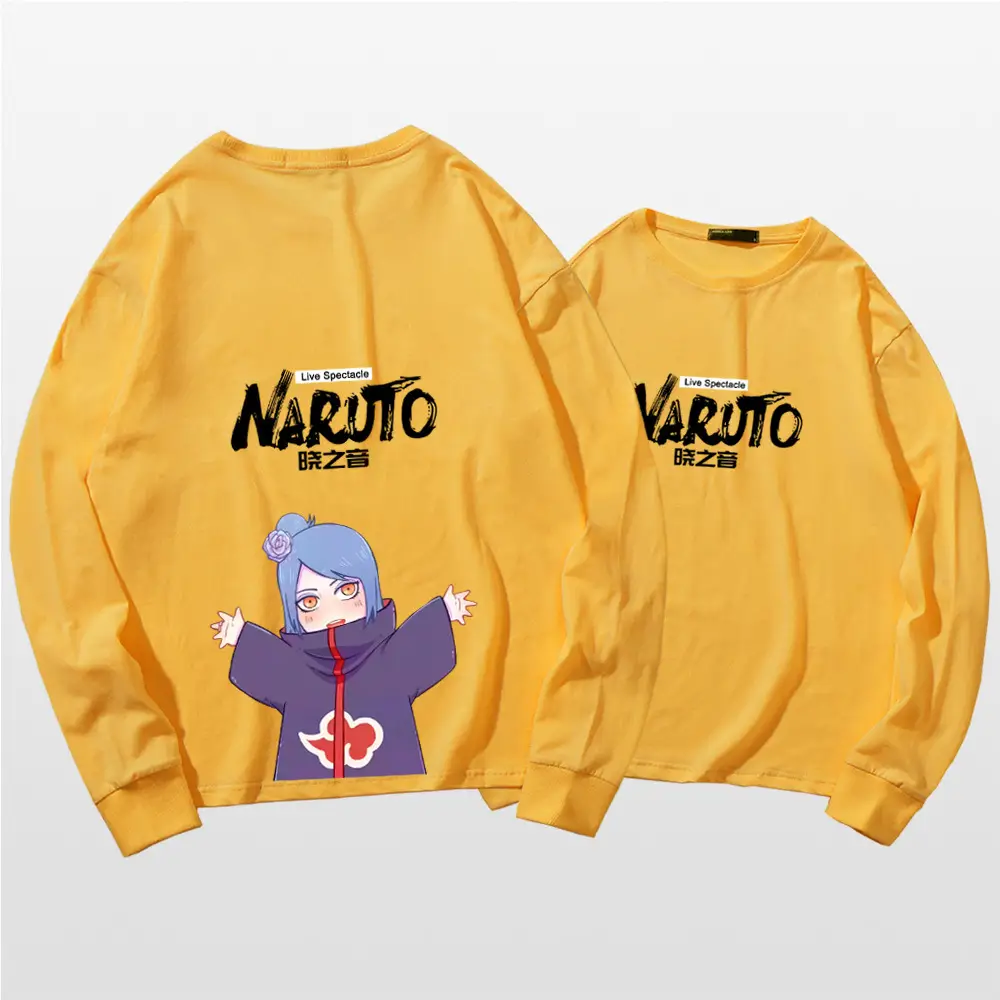 Naruto Cotton Long Sleeve T-Shirt Green Couple Design