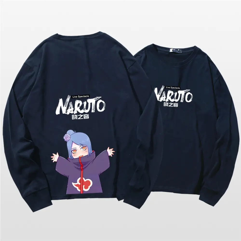 Naruto Cotton Long Sleeve T-Shirt Green Couple Design
