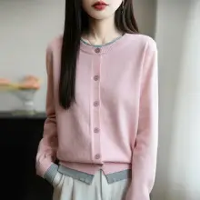 Women Wool Blottom High Collar Slimming Shirt White — feature 15