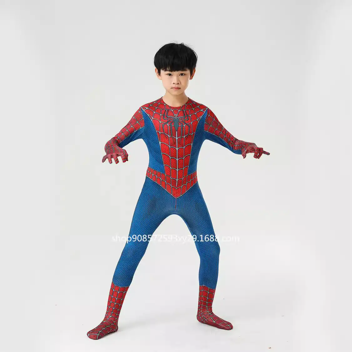 Spider Man Kids Cosplay Costume Red Blue Superhero