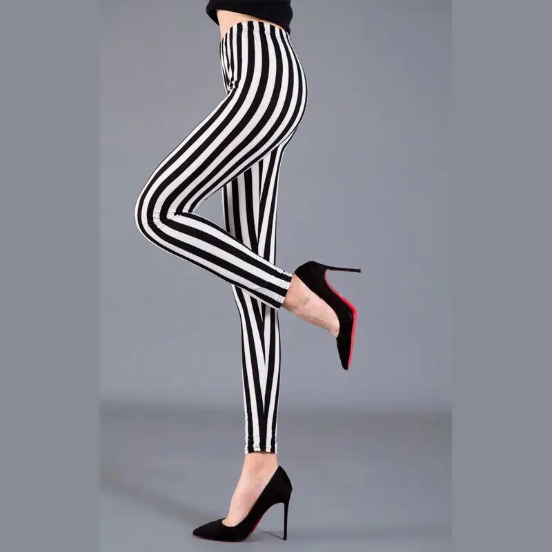Women Striped Slimming Leggings Boot Pants Set - Image 20