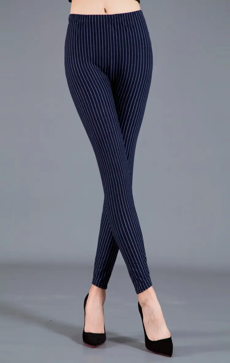 Women Striped Slimming Leggings Boot Pants Set - Image 5