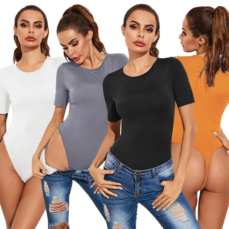 Women's Chest Reveal Slim Fit Orange Top - Image 5