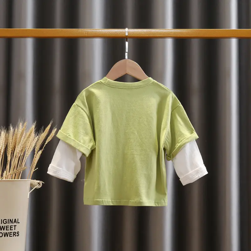 Kids T-Shirt Yellow Korean Style 2026 - Image 4