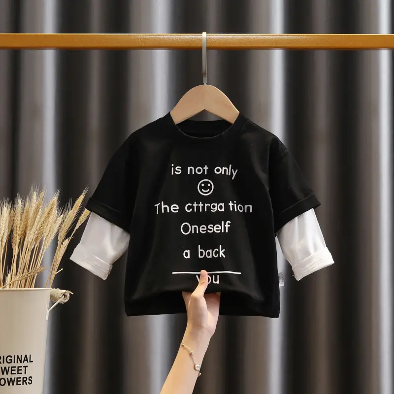 Kids T-Shirt Yellow Korean Style 2026 - Image 2