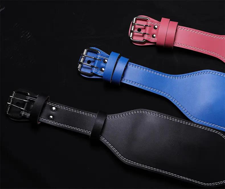 Men's Adjustable Leather Powerlifting Belt Brown — feature 14