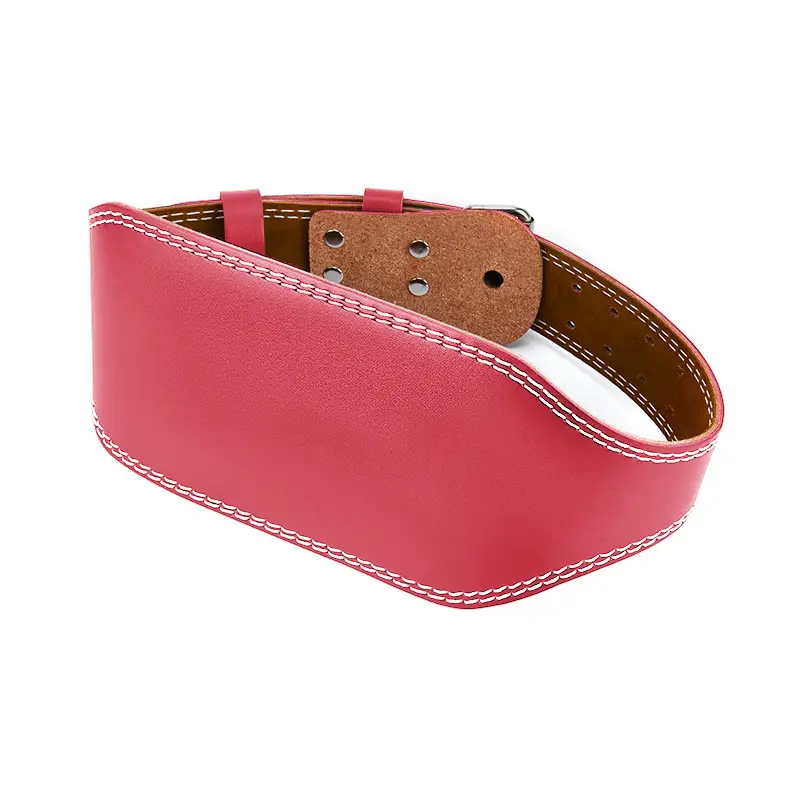 Men's Adjustable Leather Powerlifting Belt Brown