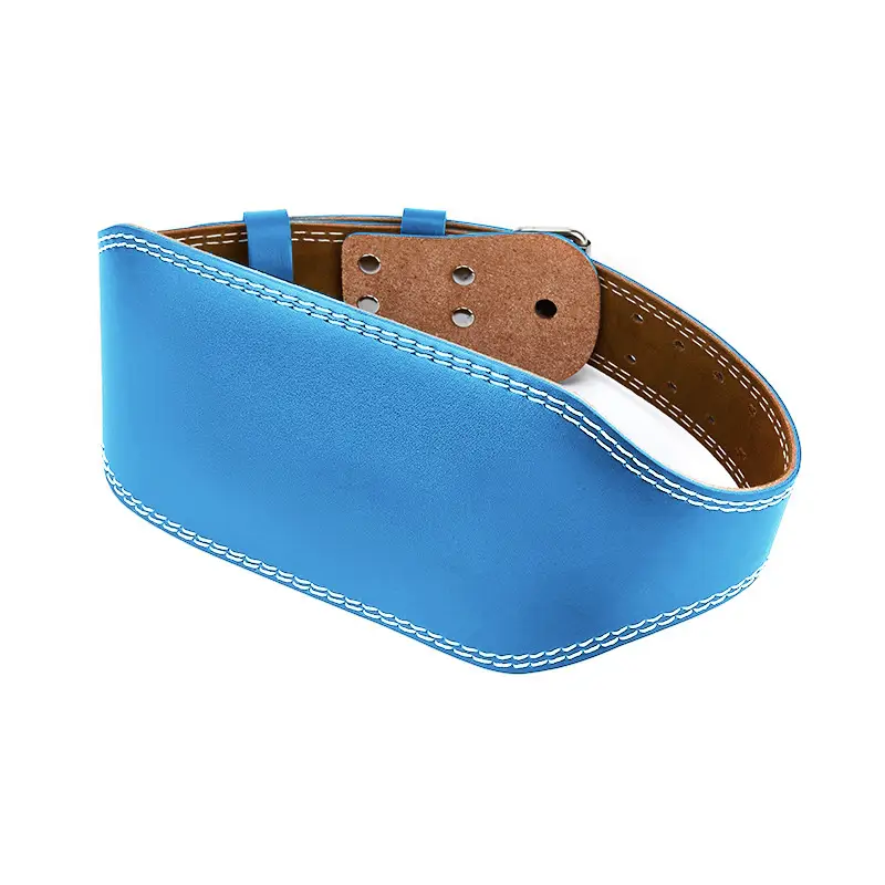 Men's Adjustable Leather Powerlifting Belt Brown