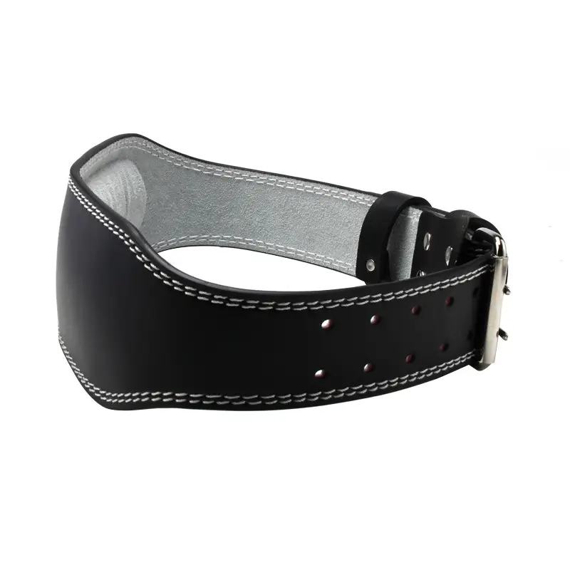Men's Adjustable Leather Powerlifting Belt Brown