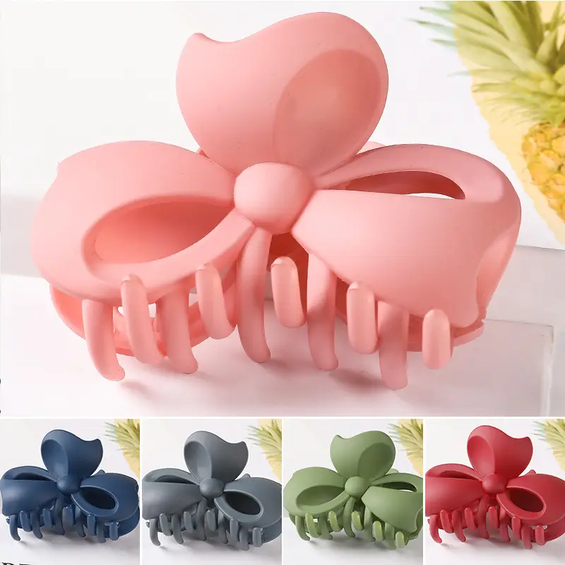 Pink Bow Hair Clip 8cm All Hair Accessories