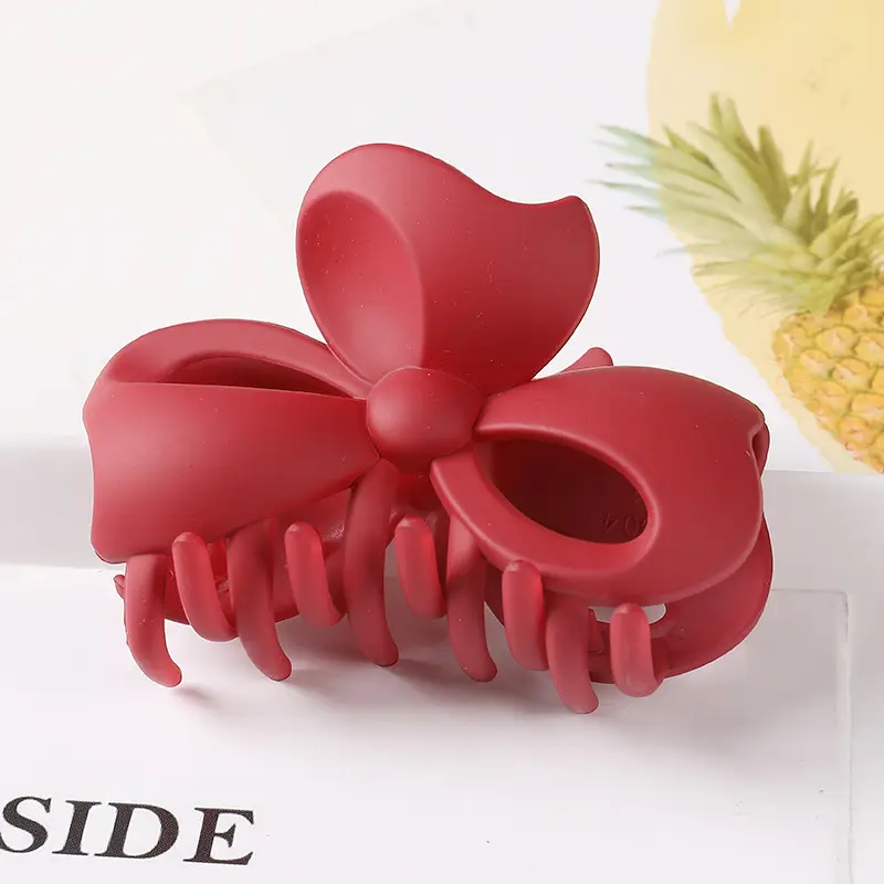 Pink Bow Hair Clip 8cm All Hair Accessories